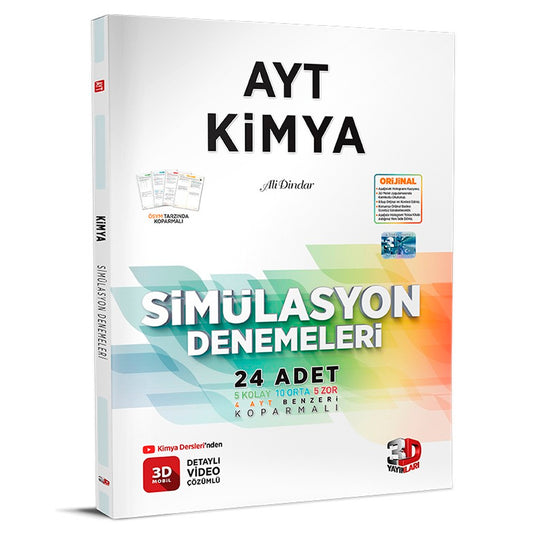 3D Yayınları 2022 AYT Kimya Simülasyon 24 Deneme