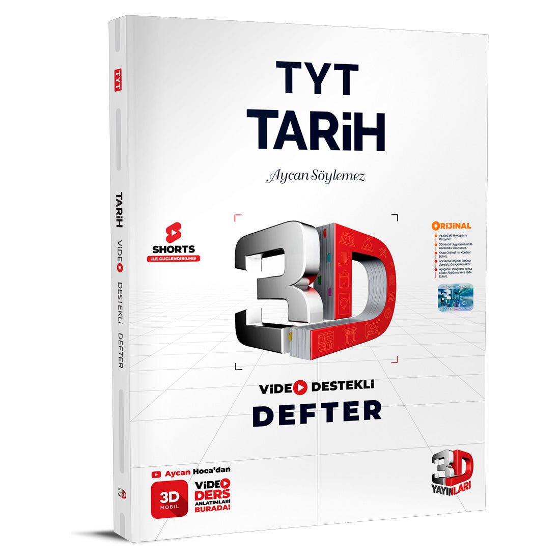 3D Yayınları TYT Tarih Video Destekli Defter