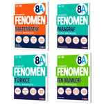 Fenomen Yayınları 8. Sınıf (A) Soru Bankası Seti (Matematik,Fen,Paragraf,Türkçe)