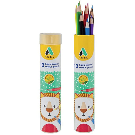 Adel Metal Tüp 12'li Kuru Boya Kalemi 315013 (Tam Boy)