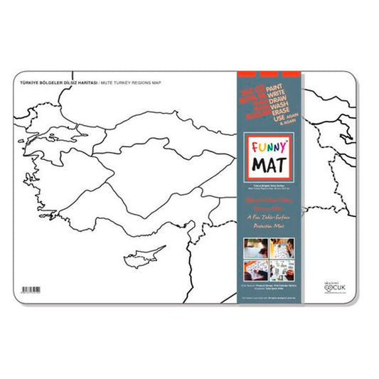 Akademi Çocuk-Funny Mat - Türkiye Bölgeler Dilsiz Haritası