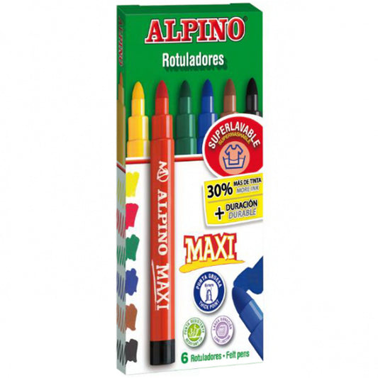 Alpino Maxi 6'lı Keçeli Kalem AR-05
