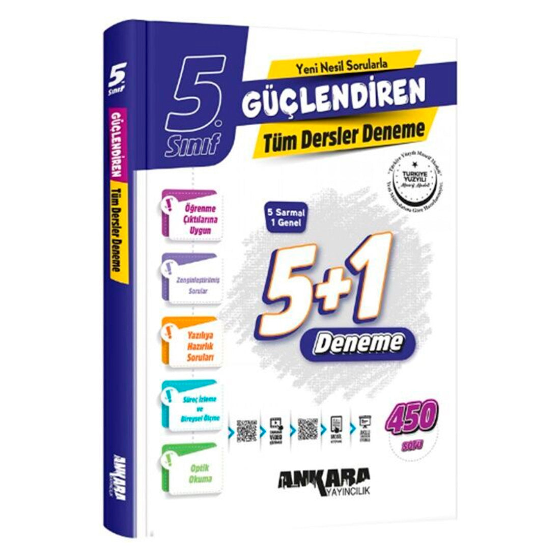 Ankara Yayınları Ortaokul 5. Sınıf Güçlendiren Tüm Dersler Denemeleri 5+1 Test Kitabı