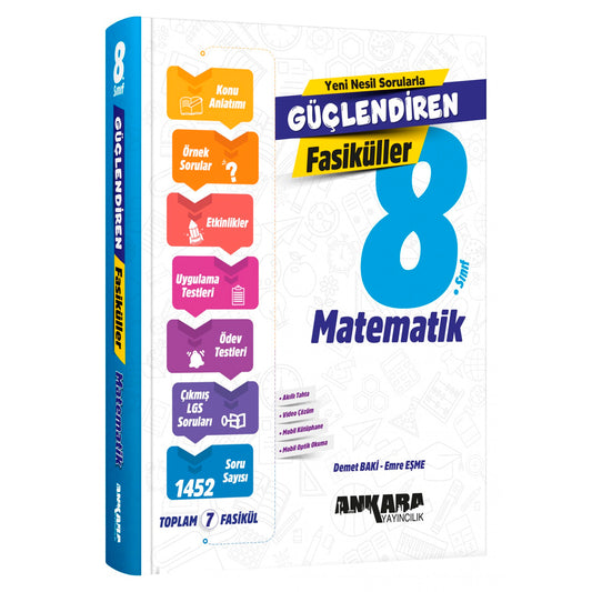 Ankara Yayınları Ortaokul 8. Sınıf Güçlendiren Matematik Fasikül Set Test Kitabı