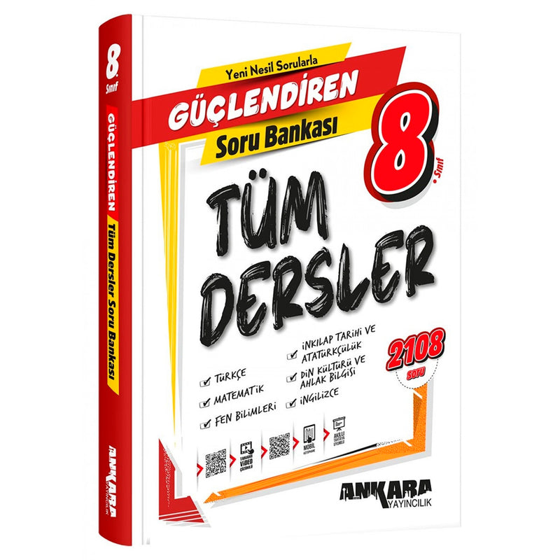 Ankara Yayınları 8. Sınıf Güçlendiren Tüm Dersler Soru Bankası