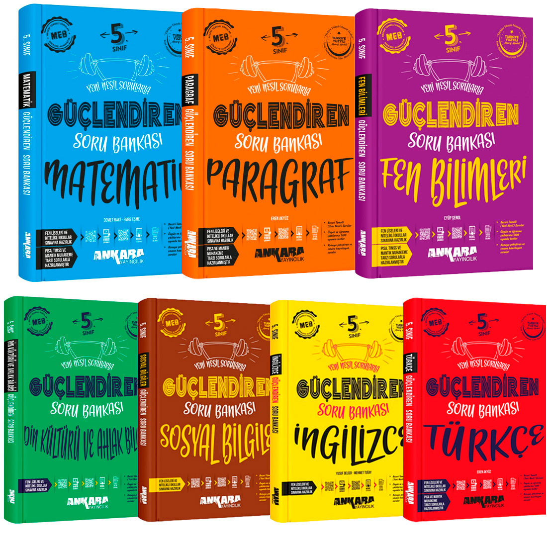 Ankara Yayınları 5. Sınıf Güçlendiren Soru Bankası Seti (7 Kitap)