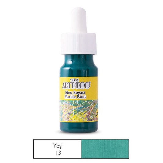 Ardeco 13 Yeşil 30 ml Ebru Boyası - Ebru Sanatı ve Sanatsal Hobi Malzemesi