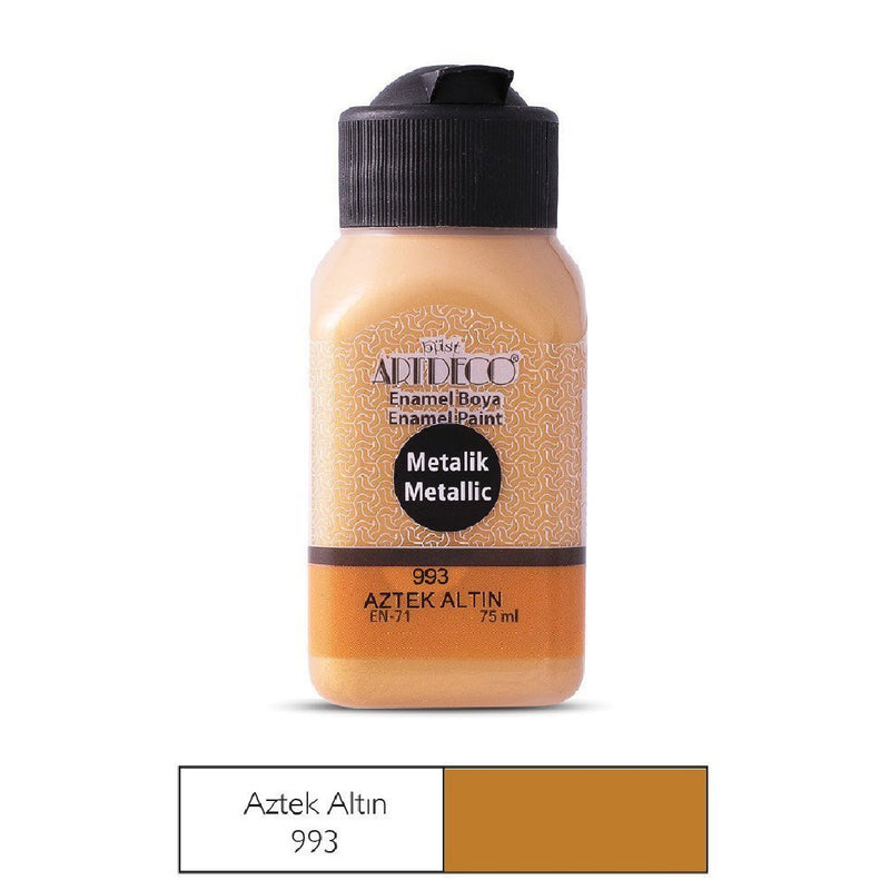Artdeco Aztek Altın 75ml Metalik Akrilik Boya - Sanat, Hobi ve Tuval Boyası