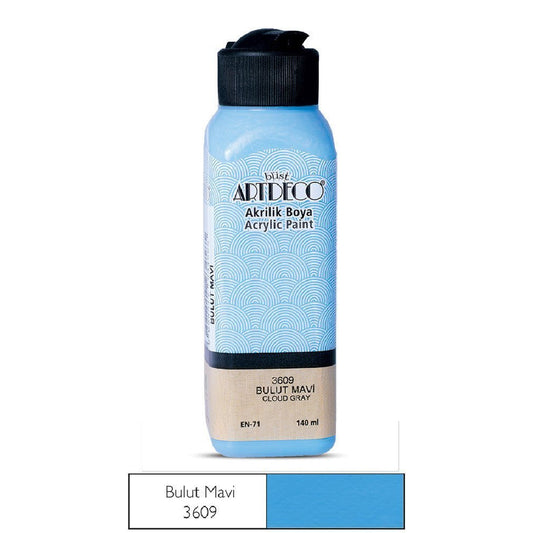 Artdeco Bulut Mavi 140ml Akrilik Boya - Sanat, Hobi ve Tuval Boyası