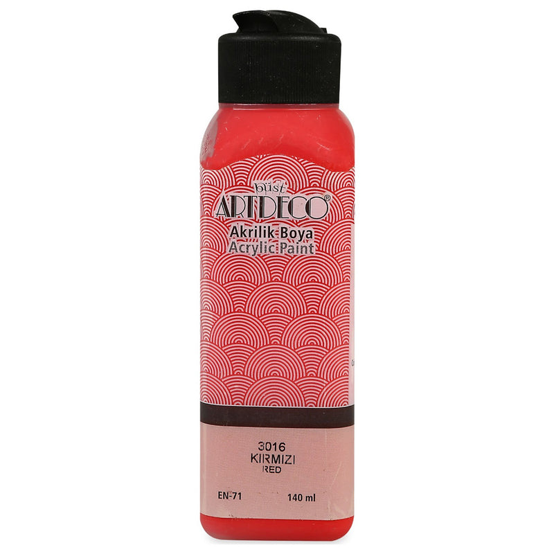 Artdeco Kırmızı 140ml Akrilik Boya - Sanat, Resim ve Hobi Boyası