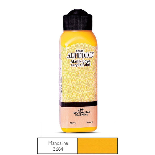 Artdeco Mandalina 140ml Akrilik Boya - Sanat, Hobi ve Tuval Boyası