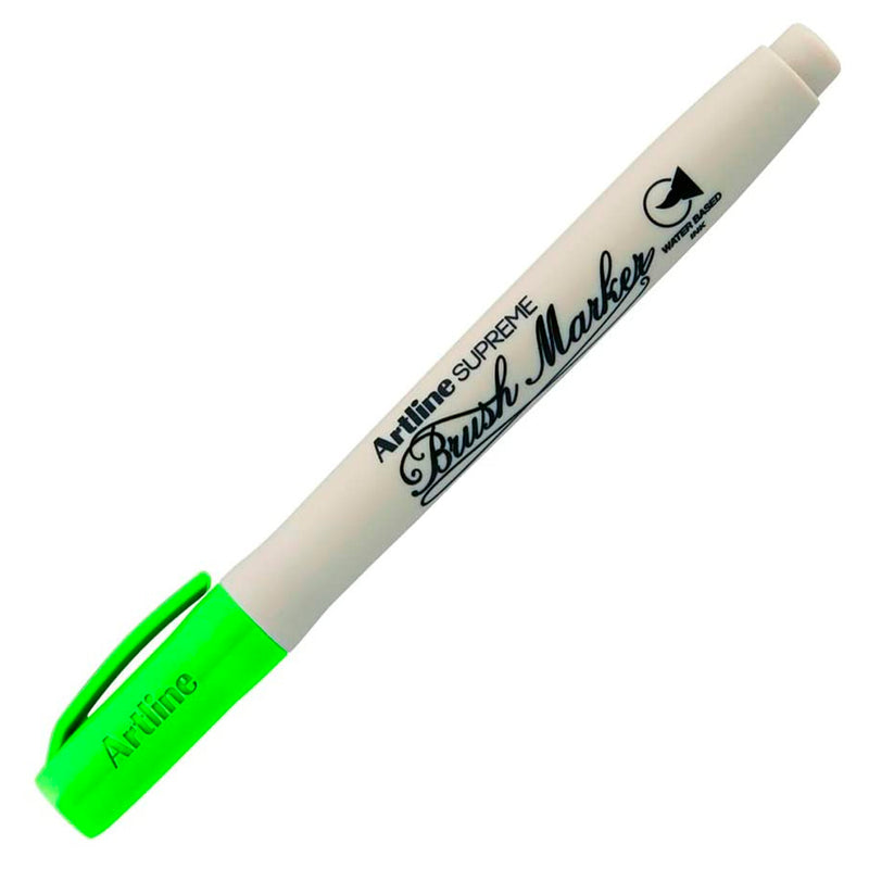 Artline Supreme Fıstık Yeşili Brush Uçlu Kalem - Sanatsal Çizim, İllüstrasyon ve Kaligrafi Marker Kalemi