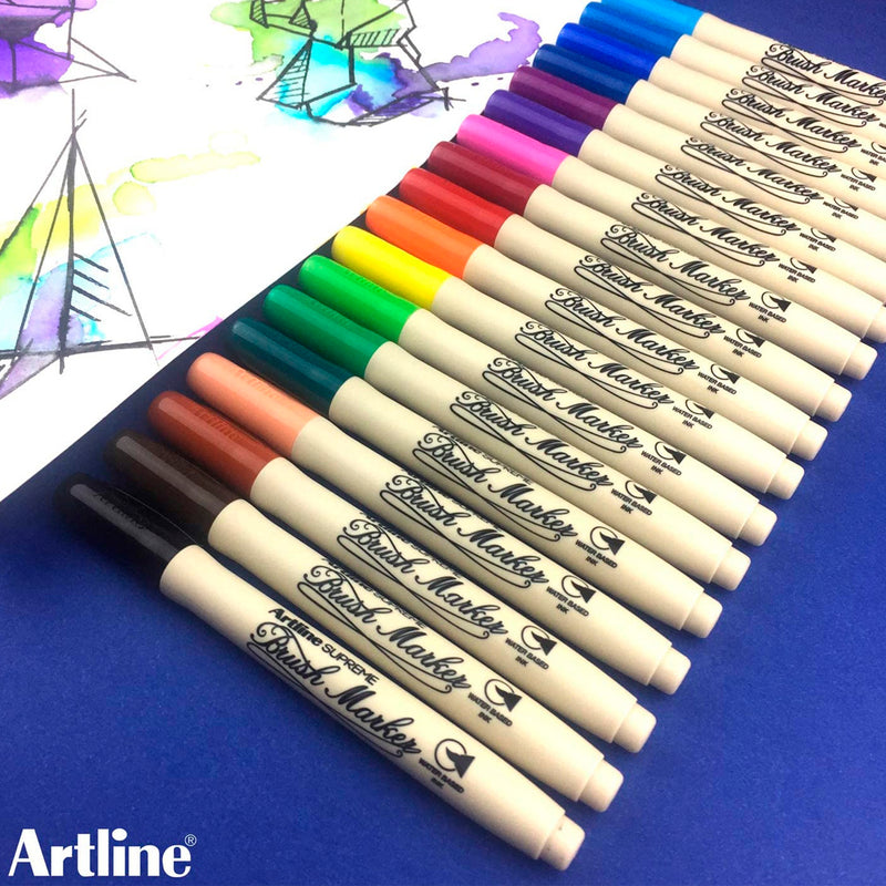 Artline Supreme Fıstık Yeşili Brush Uçlu Kalem - Sanatsal Çizim, İllüstrasyon ve Kaligrafi Marker Kalemi