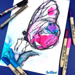 Artline Supreme Fıstık Yeşili Brush Uçlu Kalem - Sanatsal Çizim, İllüstrasyon ve Kaligrafi Marker Kalemi