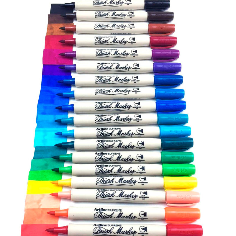Artline Supreme Gök Mavisi Brush Uçlu Kalem - Sanat, Çizim ve İllüstrasyon Markeri