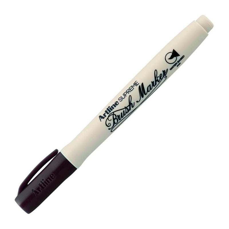 Artline Supreme Koyu Kahve Brush Uçlu Kalem - Sanatsal Çizim, İllüstrasyon ve Yumuşak Yazım Kalemi