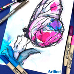 Artline Supreme Koyu Kahve Brush Uçlu Kalem - Sanatsal Çizim, İllüstrasyon ve Yumuşak Yazım Kalemi