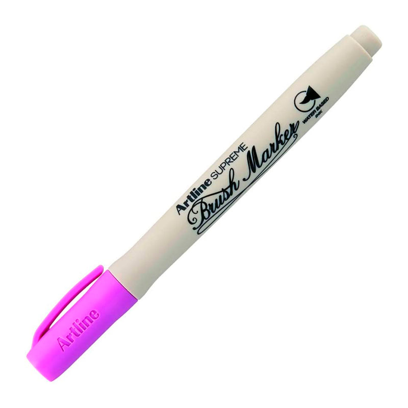 Artline Supreme Pembe Brush Uçlu Kalem - Sanatsal Çizim, İllüstrasyon ve Kaligrafi Marker