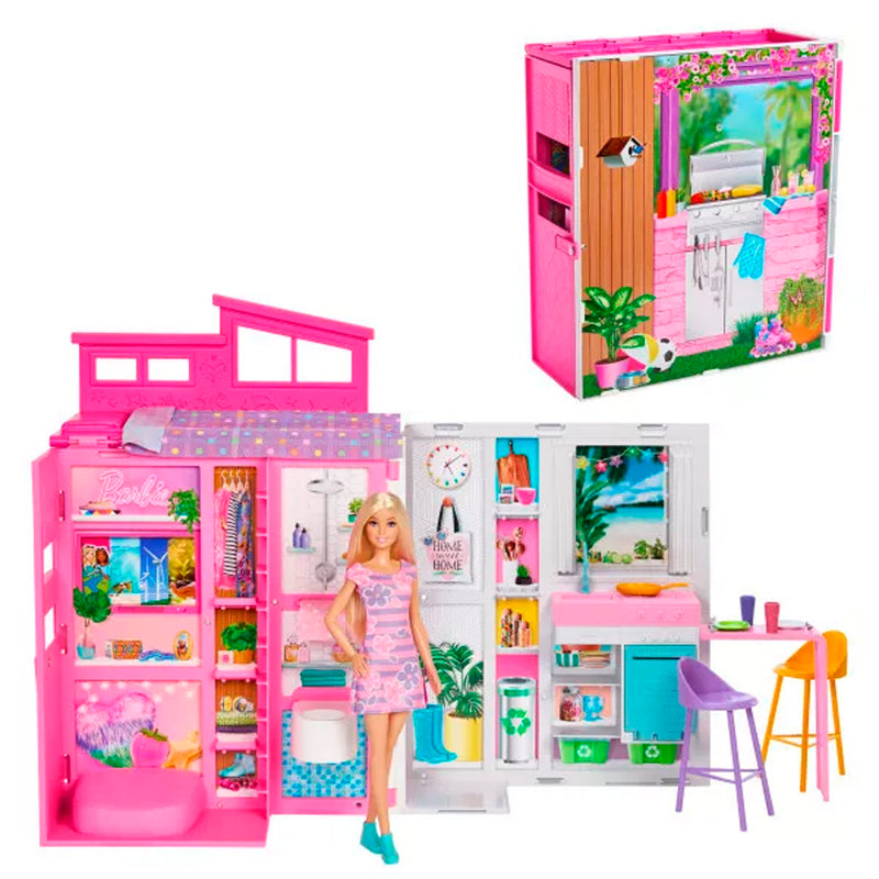 Barbie Barbie Yeni Portatif Evi 2024 (Bebek Dahil) Mate-HRJ77