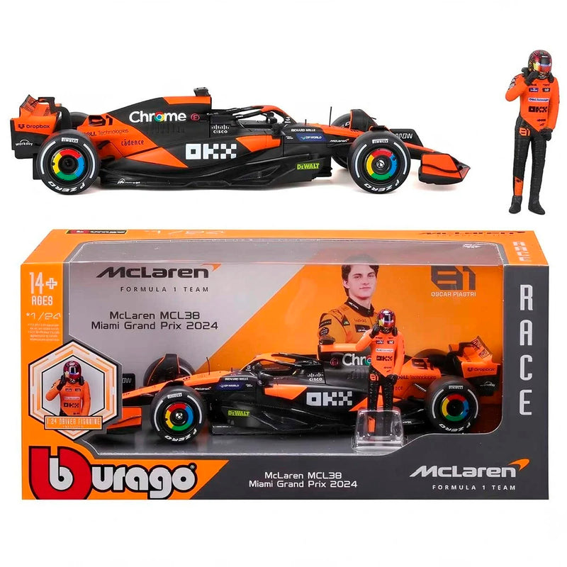Bburago Formula 1 Mclaren Mcl38 Miami Grand Prix 2024 1/24