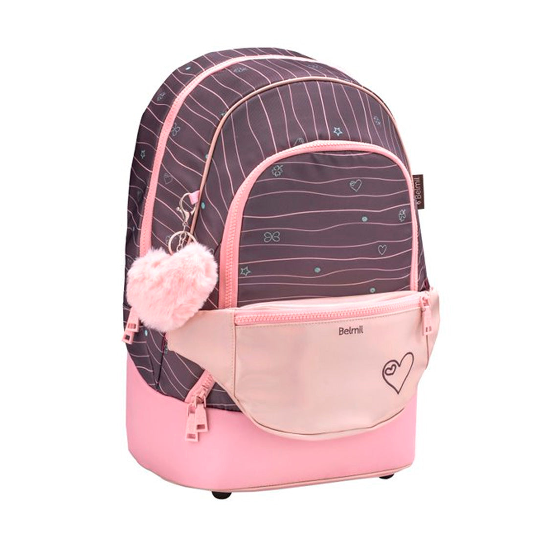Belmil Mint Love Chic Nane Yeşili 2 in 1 Ergonomik Kız Çocuk İlkokul Çantası