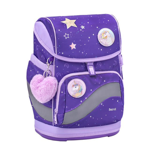 Belmil Purple Chic Mor Ergonomik Mıknatıslı Kız Çocuk İlkokul Çantası