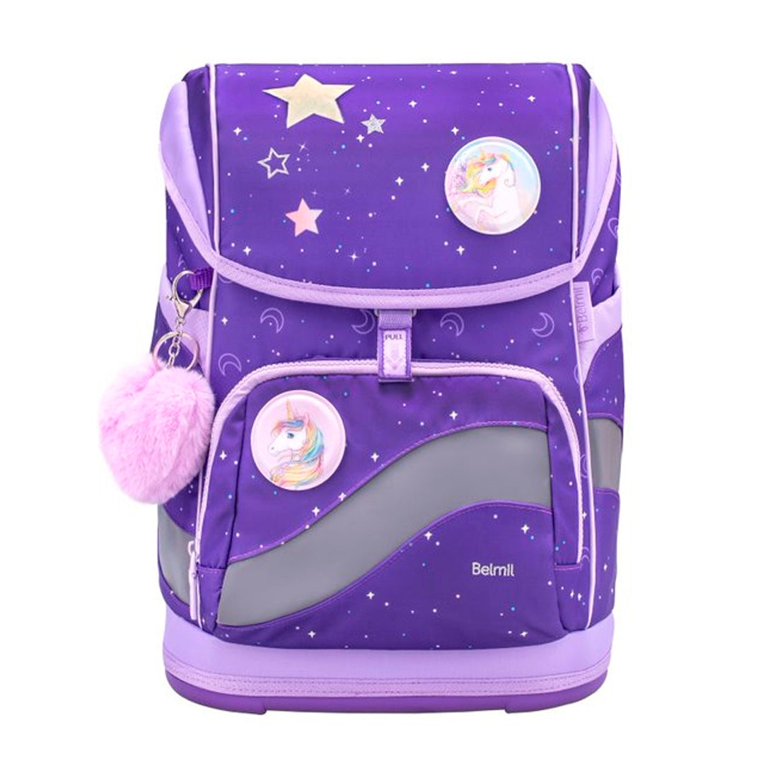 Belmil Purple Chic Mor Ergonomik Mıknatıslı Kız Çocuk İlkokul Çantası