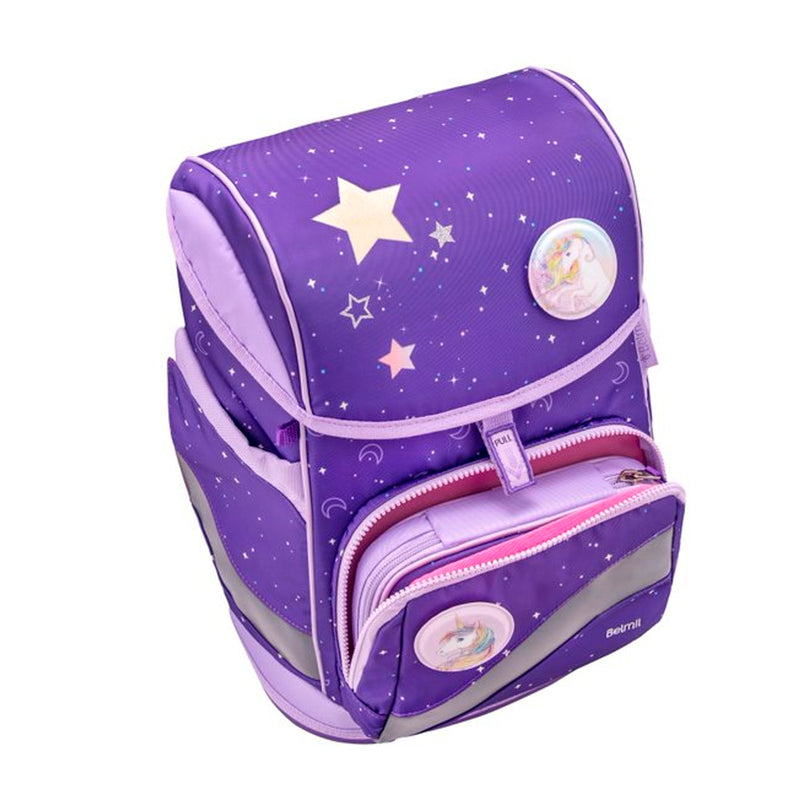 Belmil Purple Chic Mor Ergonomik Mıknatıslı Kız Çocuk İlkokul Çantası