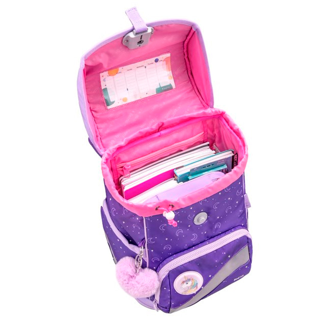 Belmil Purple Chic Mor Ergonomik Mıknatıslı Kız Çocuk İlkokul Çantası