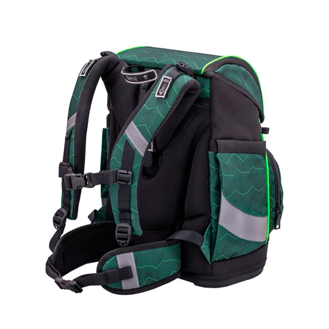 Belmil Waves Yeşil Ergonomik Mıknatıslı Erkek Çocuk İlkokul Çantası