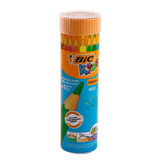 Bic Evolution Üçgen Jumbo 12+1 Metal Tüp Kuru Boya 958192