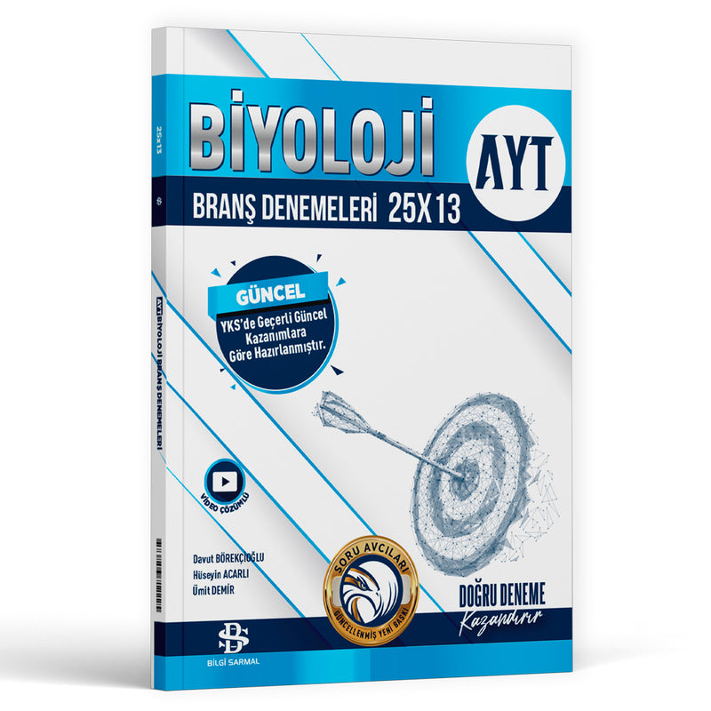 Bilgi Sarmal Yayınları AYT Biyoloji 25x13 Branş Denemeleri
