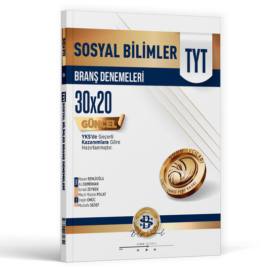 Bilgi Sarmal Yayınları TYT Sosyal Bilimler 30x20 Branş Denemeleri