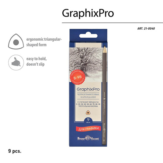 Bruno Visconti Graphixpro 9'lu Dereceli Kalem Seti - Çizim, Eskiz ve Sanat Kalemleri
