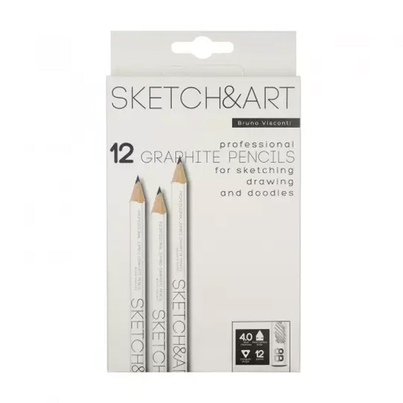 Bruno Visconti Sketch&Art 3.5 Mm 8B Dereceli Jumbo Kurşun Kalem - Profesyonel Eskiz, Çizim ve Sanat Kalemi