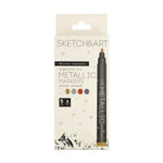 Bruno Visconti Sketch Art 5 Renk Metalik Marker Kalem - Sanatsal Eskiz ve Hediyelik Marker Seti
