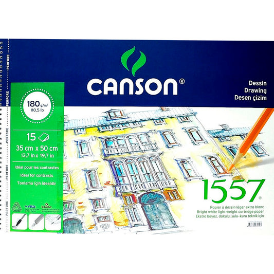 Canson 180 gr 15 Sayfa 35x50 cm Çok Amaçlı Sanatsal Blok - Suluboya ve Eskiz Defteri