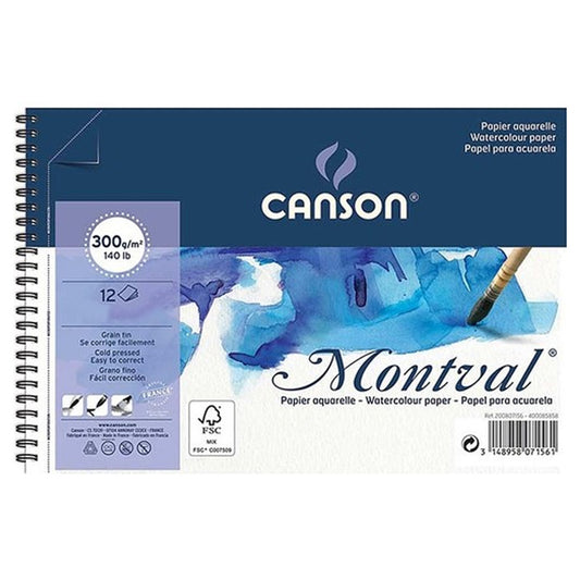 Canson Montval Suluboya Bloğu 29,7x42cm 12 Yaprak 300gr A3 - Sanatsal Eskiz ve Profesyon