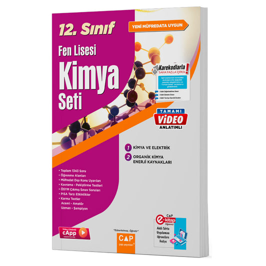 Çap Yayınları 12. Sınıf Fen Lisesi Kimya Seti