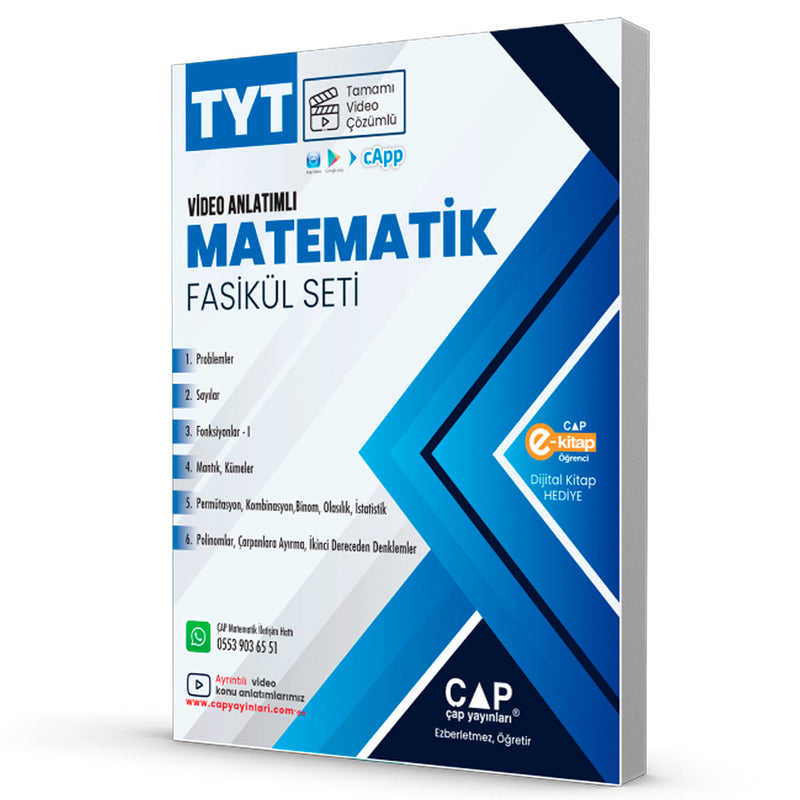 Çap Yayınları TYT Video Anlatımlı Matematik Fasikül Seti (2022-2023)