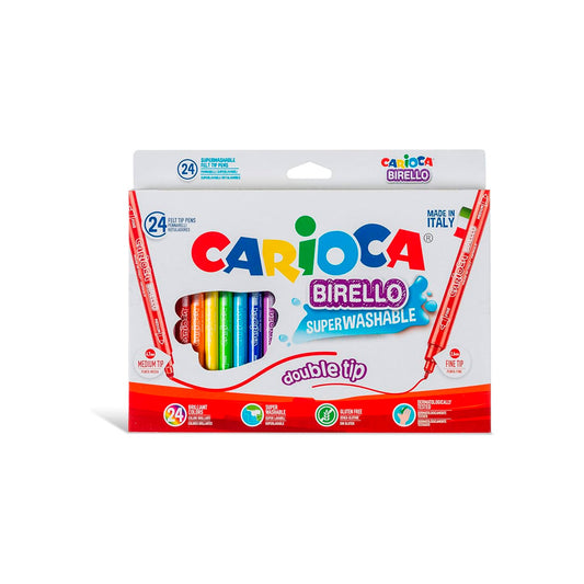 Carioca Birello 24'lü Çift Taraflı Süper Yıkanabilir Keçeli Kalem 41521