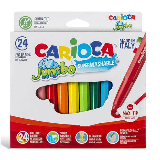 Carioca Jumbo 24'lü Yıkanabilir Keçeli Kalem 40570