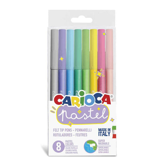 Carioca Pastel 8'li Süper Yıkanabilir Keçeli Kalem 43032