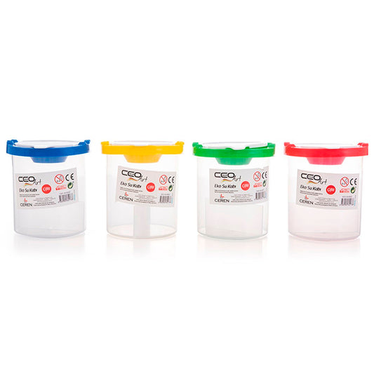 Ceo Art Çift Bölmeli Su Kabı - Resim Fırçası Yıkama ve Sanat Malzemeleri