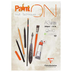 Clairefontaine Paint On 29.7x42 cm 250 gr 40 Sayfa Çizim Blok - Sanatsal Eskiz Defteri