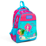 Coral High Deniz Kızı Desenli Mercan-Mavi Okul Çantası 23476