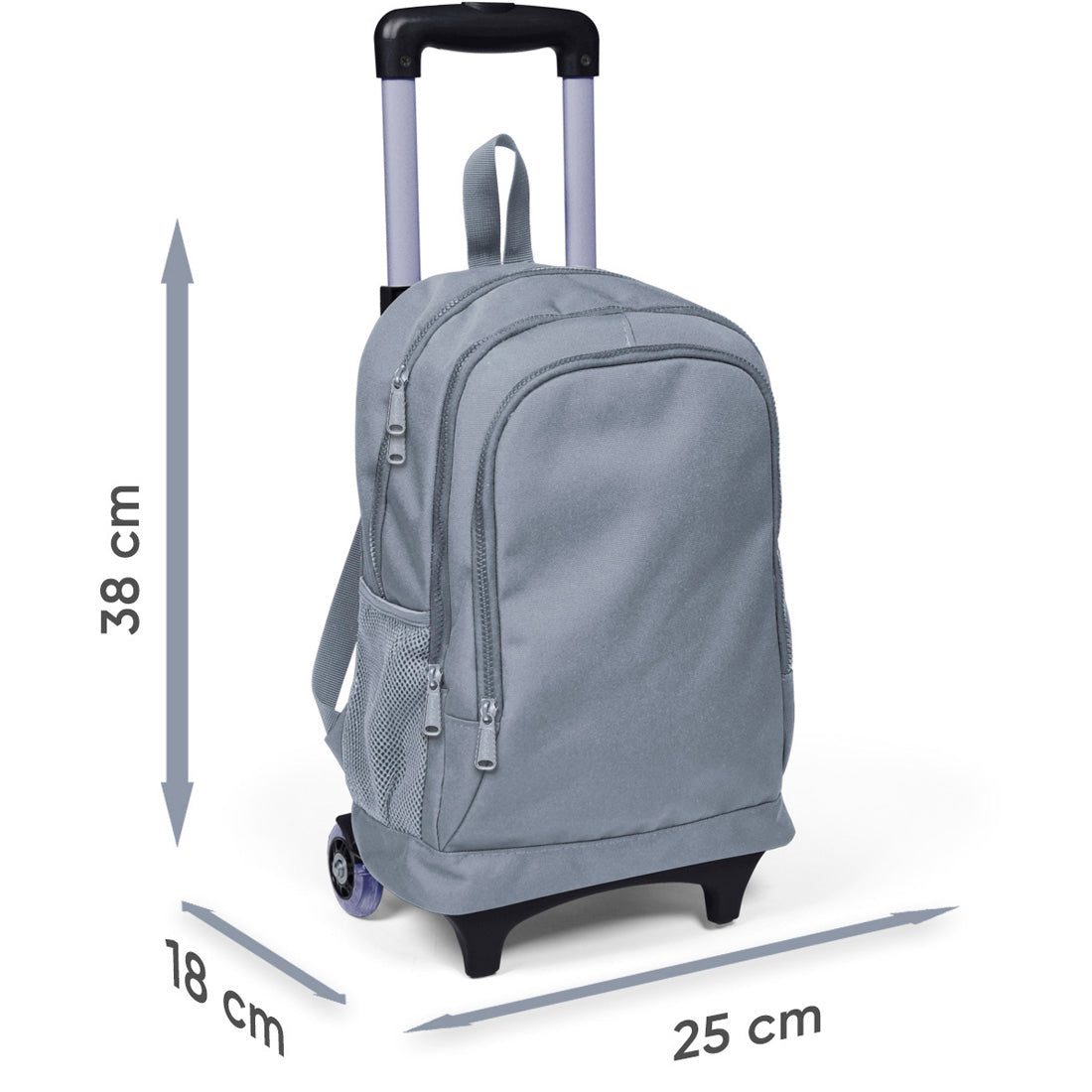 Coral High Kids Saks Mavi Astronot Desenli Üç Bölmeli Işıklı Tekerlekli Çekçekli Okul Sırt Çantası 23924