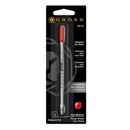 Cross Tükenmez Kalem Yedeği Fine Kırmızı - İmza ve Ofis Kalemleri İçin Akıcı Yazım