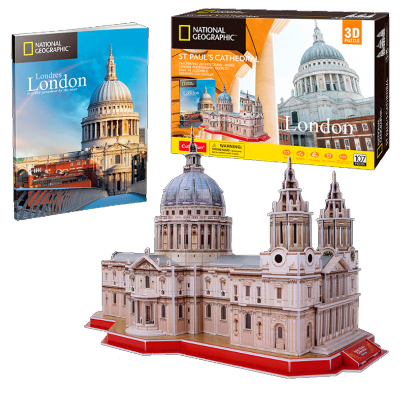 Cubic Fun 107 Parça National Geographic Aziz Paul Katedrali İngiltere 3D Puzzle