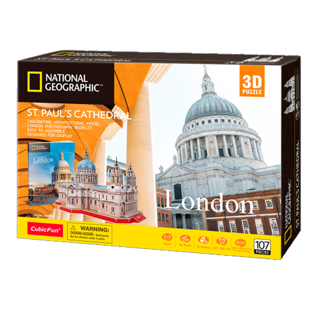 Cubic Fun 107 Parça National Geographic Aziz Paul Katedrali İngiltere 3D Puzzle